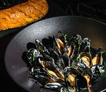 Мидии в соусе Блю Чиз