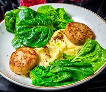 Куриная котлета с картофельным пюре