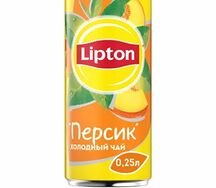 Lipton черный чай Персик 
