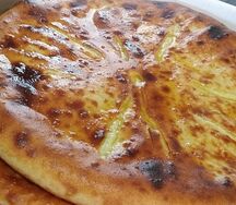 Пирог с картофелем, сыром и грибами