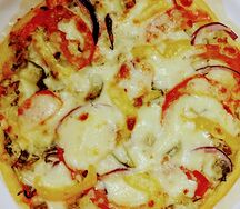 Пицца мини с нежной курицей и шампиньонами