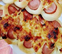 Косички с сосиской и воздушным сыром
