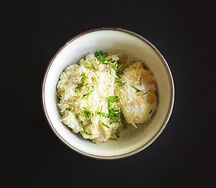 Каша пшенная с яйцом пашот