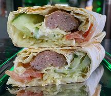 Шаурма с люля-кебабом из баранины и курицы