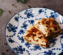 Блин с курицей и грибами