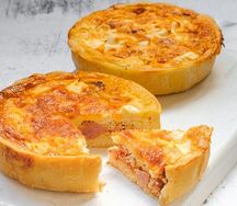 Киш с ветчиной и сыром