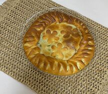 Пирог Индейка со шпинатом и сыром