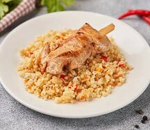 Шашлычок из индейки с булгуром