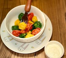 Пельмени с курочкой цветные