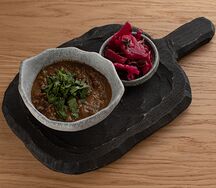 Лобио с красной капустой