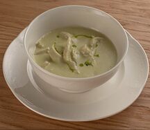 Крем-суп с цыпленком и зеленью