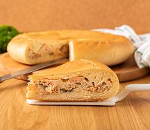 Пирог с рыбой и рисом