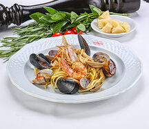 Спагетти с морепродуктами