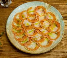 Карпаччо нерка и блэк треска