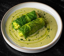 Голубцы с крабом и лангустином