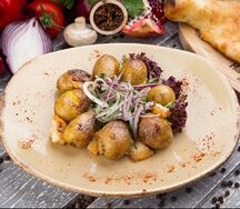 Шашлык из картофеля с курдюком