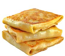 Блины с крабовыми палочками, сыром и морковью по-корейски