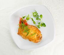 Филе куриное с картофелем под соусом бешамель