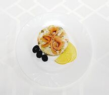 Оливье с лососем