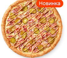 Мега пицца с беконом Большая Традиционное