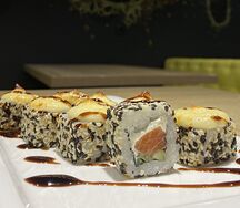 Запеченный с лососем