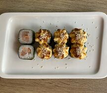 Запеченные маки с креветкой