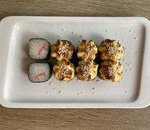 Запеченные маки с крабом