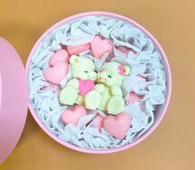 Шоколадный набор мишка и сердечки