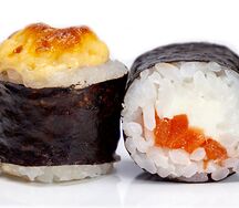 Классика с лососем и сыром запеченная
