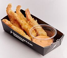 Креветки темпура с кунжутным майонезом