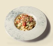 Феттуччине с креветками