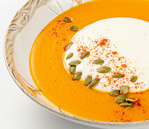 Тыквенный крем-суп с пармезановым муссом