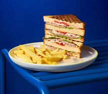 Клаб-сэндвич, индейка, картофель фри