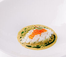 Фаршированный кальмар с лангустинами