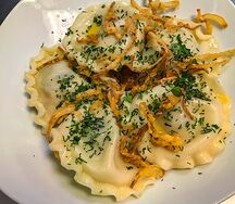 Вареники с печенью и картошкой