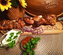 Шашлык из курочки на углях