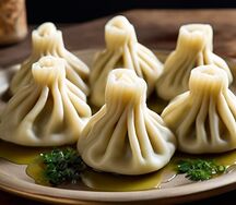 Хинкали с сыром и шпинатом