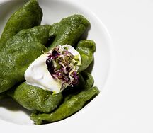 Шпинатные равиоли с сыром