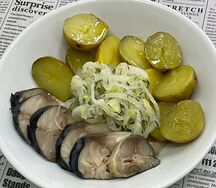 Скумбрия с картофелем