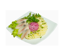 Cельдь с картофелем и луком