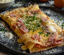 Блин с ветчиной и мацарелой