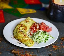 Омлет с курочкой вок