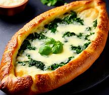 Хачапури с сыром и шпинатом 