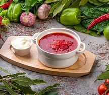 Борщ с салом