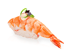 Суши без риса с креветкой
