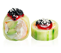 Сашими ролл с гребешком и креветками