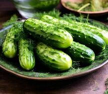 Малосольные огурчики с укропом и чесночком