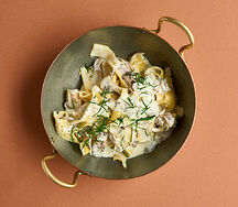 Папарделле прошутто фунги