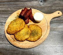 Драники с колбасками