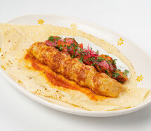 Люля-кебаб из курицы в лаваше с бататом